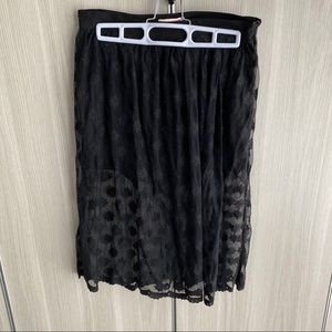 Re:named high low black lace skort NWT